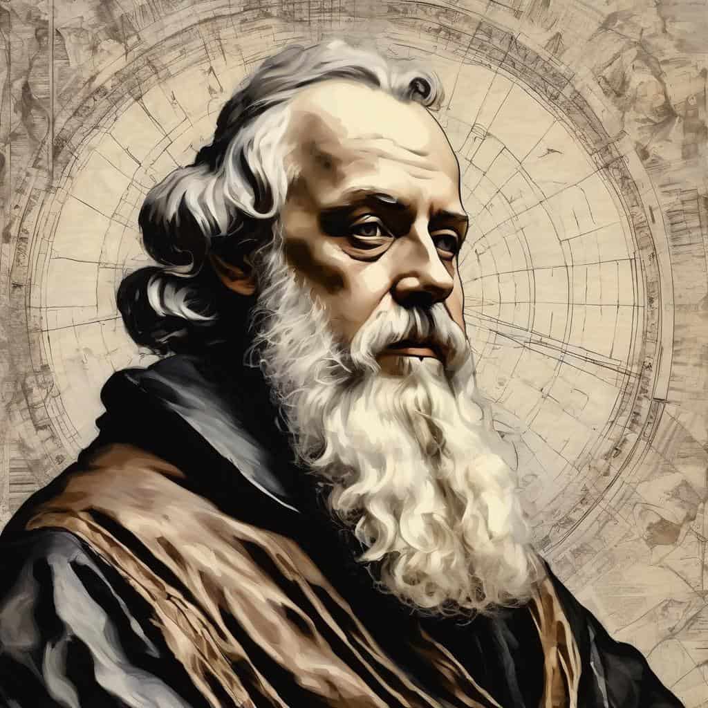 Φωτογραφία πορτρέτου του Άλμπερτ Αϊνστάιν με καλλιτεχνικό ύφος και διαφωτιστικές γραμμές υπογραμμίζοντας τις τεχνικές τέχνης και αναλύσεις.